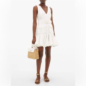 Zimmerman Super Eight Safari Mini White Dress